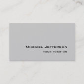 Chic Unique Script Grau Minimalistisch Modern Visitenkarte (Vorderseite)