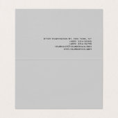 Chic Unique Script Grau Visitenkarten (Innenseite Aufgefaltet)