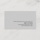 Chic Unique Script Gray Business Card Visitenkarte (Rückseite)