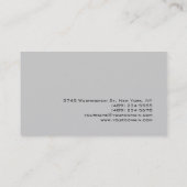 Chic Unique Script Gray Business Card Visitenkarte (Rückseite)