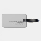 Chic Unique Script Gray Gepäckanhänger (Rückseite horizontal)