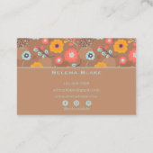 Chic & Unique | Trendy Bold Modern Elegante Floral Visitenkarte (Rückseite)