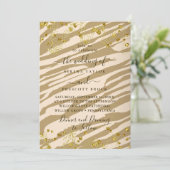 Chic Unique Wild Wedding Einladung (Stehend Vorderseite)