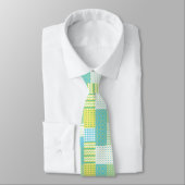 Chic Unisex Necktie: Affodils, Imitate-Patchwork Krawatte (Gebunden)