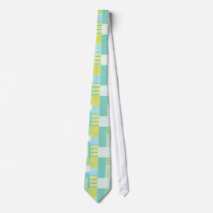 Chic Unisex Necktie: Affodils, Imitate-Patchwork Krawatte