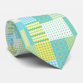 Chic Unisex Necktie: Affodils, Imitate-Patchwork Krawatte (Gerollt)