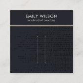 CHIC URBAN BLACK KRAFT DOTS HAIR CLIP DISPLAY CARD QUADRATISCHE VISITENKARTE (Vorderseite)