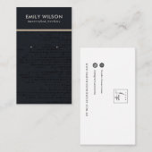 CHIC URBAN BLACK KRAFT STUD EARRING DISPLAY CARD VISITENKARTE (Vorne/Hinten)