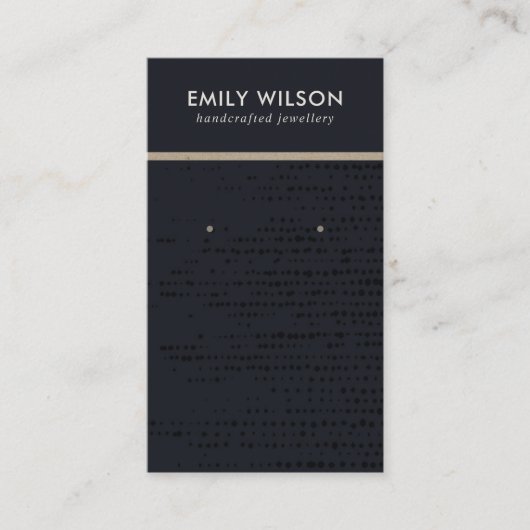 CHIC URBAN BLACK KRAFT STUD EARRING DISPLAY CARD VISITENKARTE (Vorderseite)