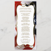 Chic USA flagge Gold Wedding Custom Program Programm (Rückseite)