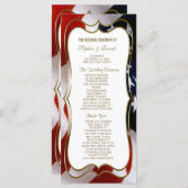 Chic USA flagge Gold Wedding Custom Program Programm (Vorne/Hinten)