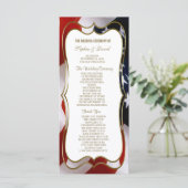 Chic USA flagge Gold Wedding Custom Program Programm (Stehend Vorderseite)