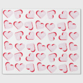 Chic Valentine Candy Hearts Wrapping Paper Geschenkpapier (Flach)