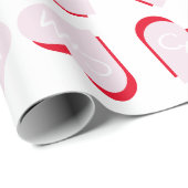 Chic Valentine Candy Hearts Wrapping Paper Geschenkpapier (Rolleneckpunkt)