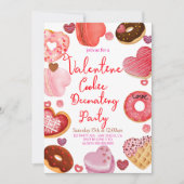 Chic Valentines Cookie Decoration Party Einladung (Vorderseite)