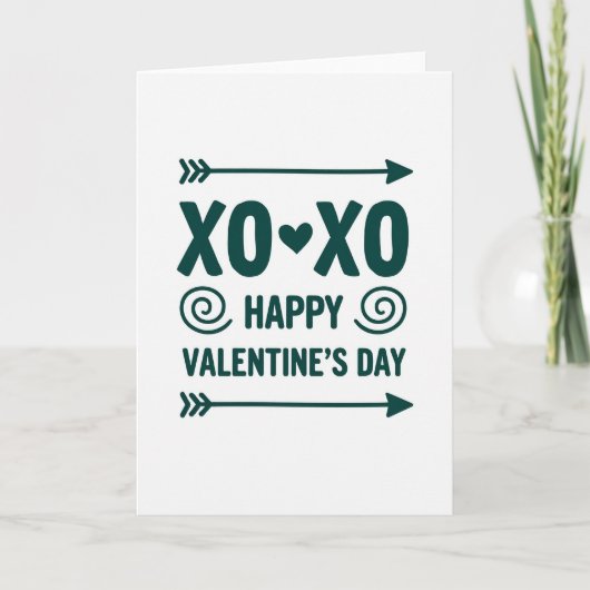 Chic Valentines Day Card Karte (Vorderseite)