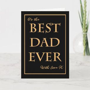 Chic Vatertag 'Bester Vater je' Goldener Effekt au Karte