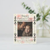 Chic Vatertag Postkarte mit benutzerdefiniertem Fo (Stehend Vorderseite)
