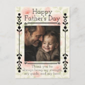 Chic Vatertag Postkarte mit benutzerdefiniertem Fo (Vorderseite)