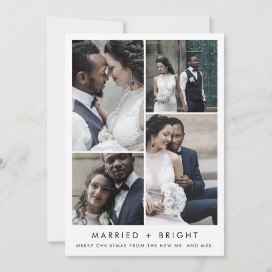Chic Verheiratet und hell Weihnachten Foto Vielen (Vorderseite)