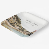 Chic Verona Adige Fluss Italy WasserfarbenWedding Pappteller (Gewinkelt)