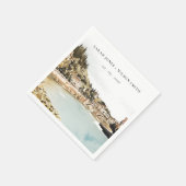 Chic Verona Adige Fluss Italy WasserfarbenWedding Serviette (Ecke)