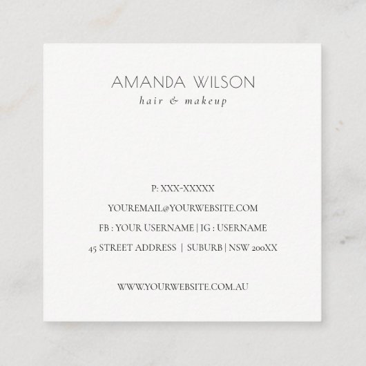 Chic Verziert Gold Aquamarin Mandala Vielen Dank f Quadratische Visitenkarte (Rückseite)