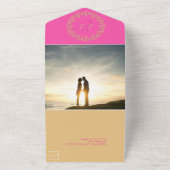 Chic Vibes Gold Wedding All In One Einladung (Außenbereich)