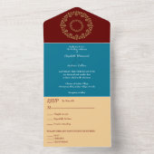 Chic Vibes Gold Wedding All In One Einladung (Innen Boden)