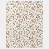 Chic Vibrant Bohemisch Rainbow Free-Spirited Look Fleecedecke (Vorderseite)