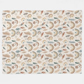 Chic Vibrant Bohemisch Rainbow Free-Spirited Look Fleecedecke (Vorderseite (Horizontal))