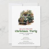 Chic Victorian Christmas Car Holiday Invitation Einladung (Vorderseite)