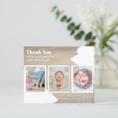 CHIC Vielen Dank, dass Sie FOTO COLLAGE Baby Cards (Stehend Vorderseite)
