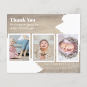 CHIC Vielen Dank, dass Sie FOTO COLLAGE Baby Cards (Vorderseite)