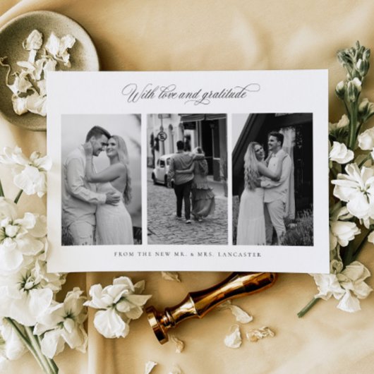 Chic Vielen Dank für Ihr Hochzeitsstift Foto Custo Dankeskarte