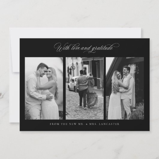 Chic Vielen Dank für Ihr Hochzeitsstift Foto Custo Dankeskarte (Vorderseite)