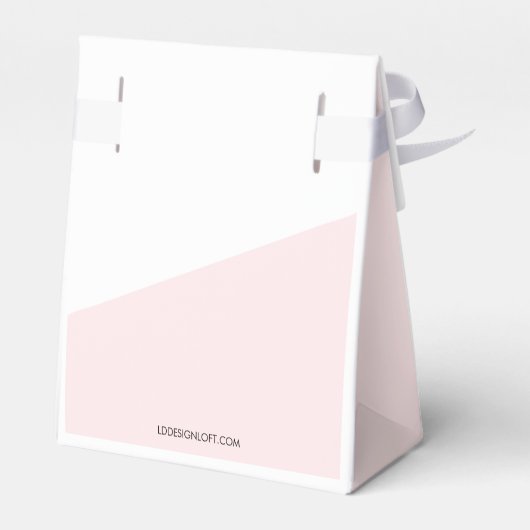 Chic Vielen Dank Pink Baby Dusche Pink Gold Gold Geschenkschachtel (Rückseite)