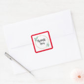 Chic Vielen Dank Square Aufkleber für jede Gelegen (Umschlag)