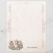 Chic Viktorianisch High Tee Personal Stationery Pa (Vorderseite)