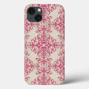 Chic Viktorianisch Style Floral Damask Muster Pink Case-Mate iPhone Hülle