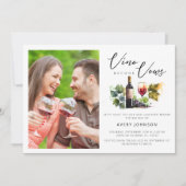 Chic Vino Before Vows Foto Brautparty Weingarten Einladung (Vorderseite)