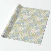 Chic Vintag Blue Iris Geschenkpapier (Ungerollt)