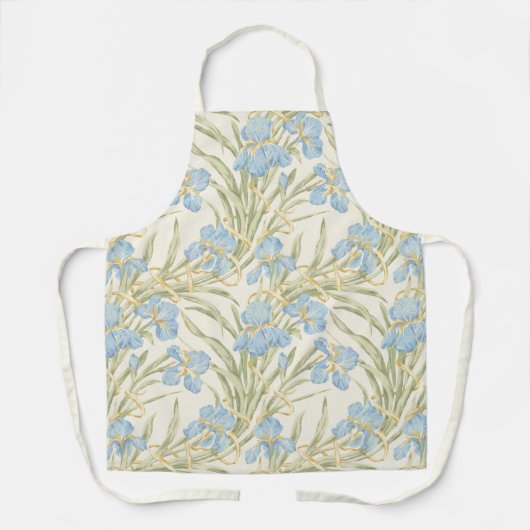Chic Vintag Blue Iris Schürze (Vorderseite)