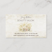 Chic Vintag boho Aquarell Blumenstrauß Visitenkarte (Rückseite)