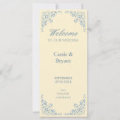 Chic Vintag Butter Yellow Classic Wedding Program (Vorderseite)