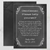 Chic Vintag Chalkboard Look Wedding Basket Sign (Vorne/Hinten)