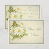 Chic Vintag Daisies Save the Date 30. (Vorne/Hinten)
