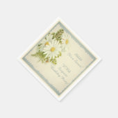 Chic Vintag Daisise Überraschung Geburtstagsservic Serviette (Ecke)