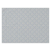 Chic Vintag Dusty Blue Damask Tischdecke (Vorderseite (Horizontal))