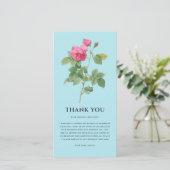 Chic Vintag floral Botanical Dankeskarte (Stehend Vorderseite)